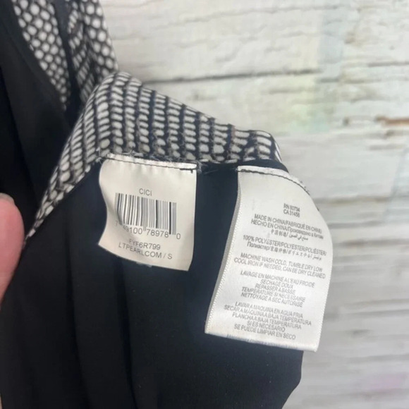 BCBGMAXAZRIA  Cici Asymmetrical Colorblock Slip Midi Dress | small - Picture 8 of 8